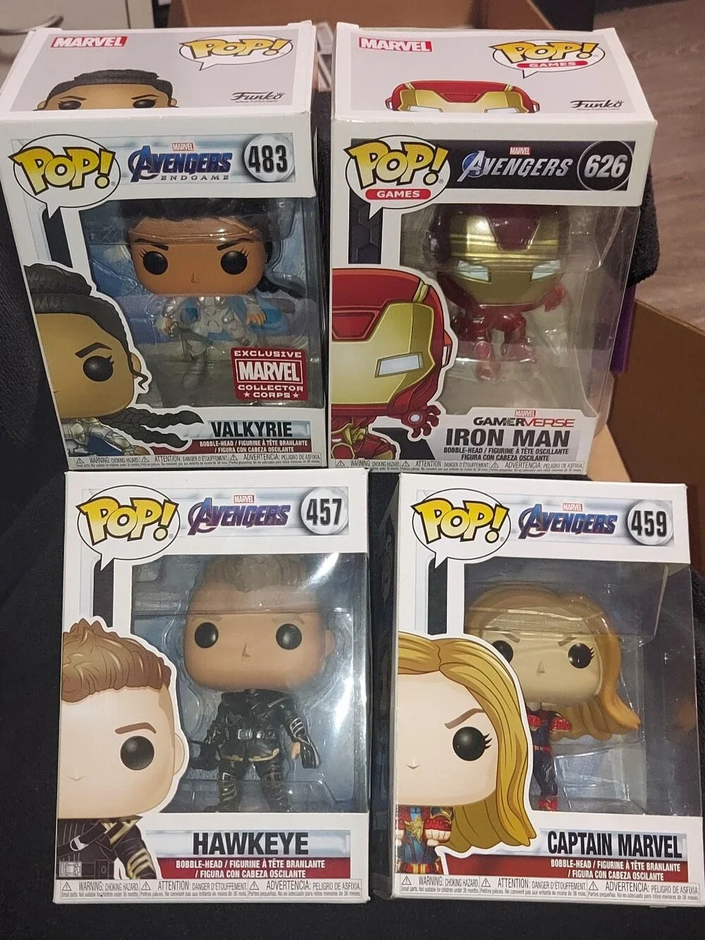Funko Pop! Lot Marvel Avengers: Endgame (8 Figures)-IronMan/Hulk/Valkyrie/Stark